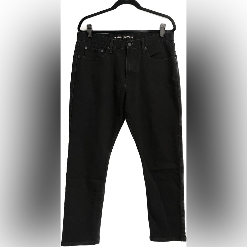 Old Navy Slim Straight Black Jeans, Men’s Sz 34x30